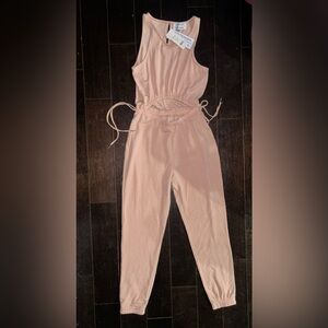 NWT  $89 Juicy Couture X Kittenish jumpsuit S romper peach cut out pantsuit new